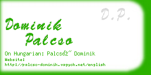 dominik palcso business card